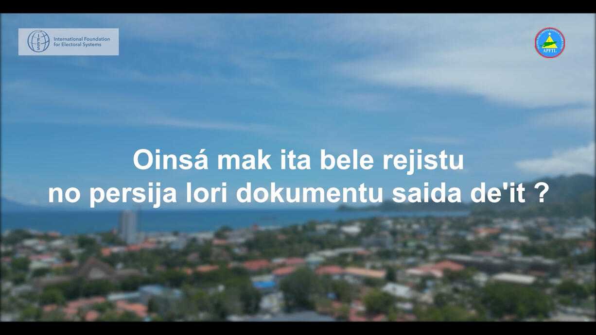 Resensiamentu Eleitoral ( IFES - APFTL )
